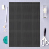 Rich Black Tones Scottish Tartan Plaid Pattern  薄葉紙 (クラフト)