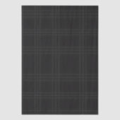 Rich Black Tones Scottish Tartan Plaid Pattern  薄葉紙 (正面)