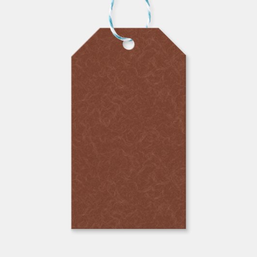 Rich brown  textured swirling  pattern ギフトタグ (正面)