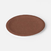 Rich brown  textured swirling  pattern ペーパープレート (アングル)