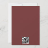 Rich Burguny Minimalist Elegant Bridal Shower 招待状 (裏面)