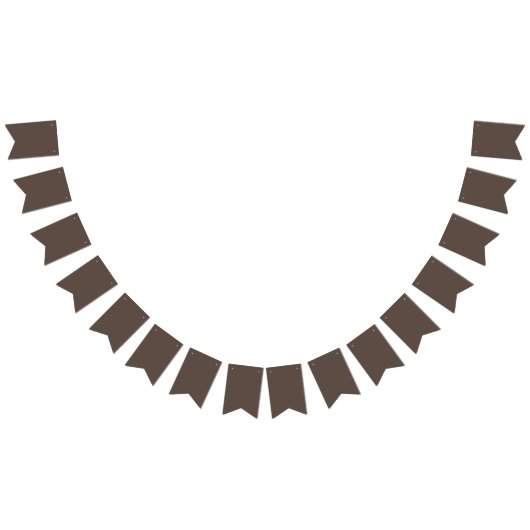 Rich Chocolate Brown Background – Wedding バンティングフラッグ (全)