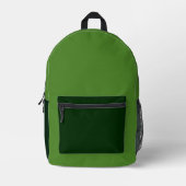 Rich Earthy Green Backpack プリントバックパック (正面)