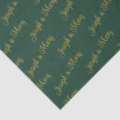 Rich Emerald Green & Elegant Gold Script Wedding 薄葉紙 (詳細)