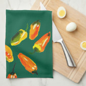 Rich Harvest of Peppers Kitchen Towels キッチンタオル (四つ折り)