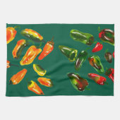 Rich Harvest of Peppers Kitchen Towels キッチンタオル (横)