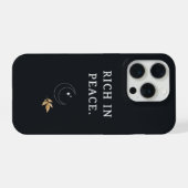Rich in Peace - ミニマルなラグジュアリー感のあるスマホケース iPhoneケース (裏面横)
