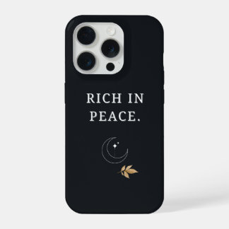 Rich in Peace - ミニマルなラグジュアリー感のあるスマホケース iPhone 15 Proケース