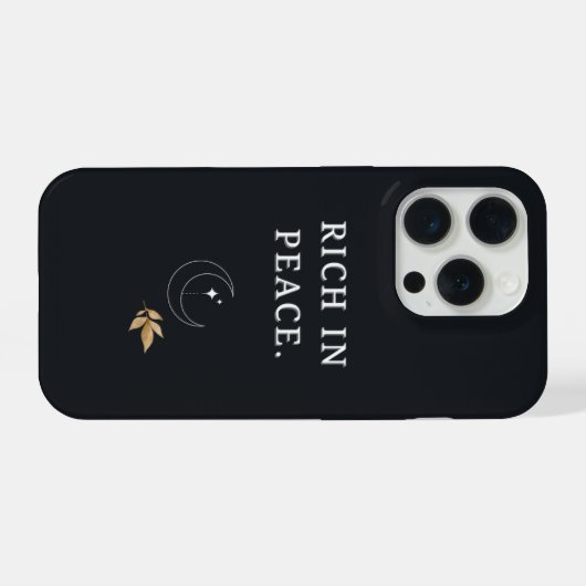 Rich in Peace – Minimal Luxury Aesthetic PhoneCase iPhoneケース (裏面横)