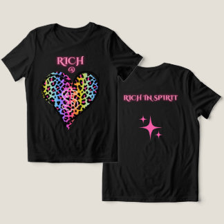RICH IN SPIRIT, RICH@HEART チーターグラフィック 女性用 トライブレンドTシャツ