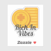 Rich In Vibes St Patrick's Day Gold Coins シール (シート)