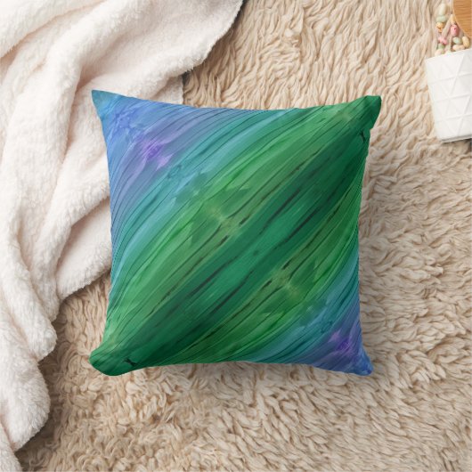 Rich indigo, deep green, and amethyst クッション (ブランケット)