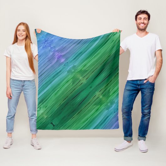 Rich indigo, deep green, and amethyst フリースブランケット (インサイチュ)