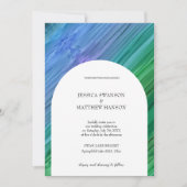 Rich indigo, deep green, and amethyst Wedding 招待状 (正面)