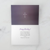 Rich Purple Background with Christ Icon Birthday   カード (内部)