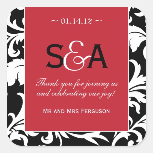 Rich Red Candle - Faver Stickers スクエアシール (正面)