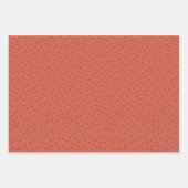 Rich Red Polka Dot Holiday Gift Wrap  ラッピングペーパーシート (正面2)