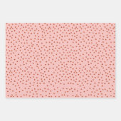 Rich Red Polka Dot Holiday Gift Wrap  ラッピングペーパーシート (正面)