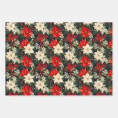 Rich Reds & Cream Pretty Christmas Coordinates 3 ラッピングペーパーシート (正面)