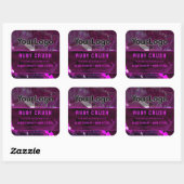 Rich Romantic Wine Red Pink Artisan Product Label スクエアシール (シート)