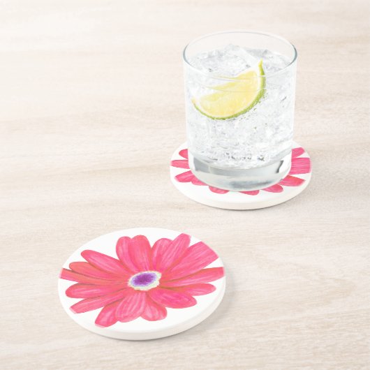 Rich Vibrant Red Flower コースター (側面)