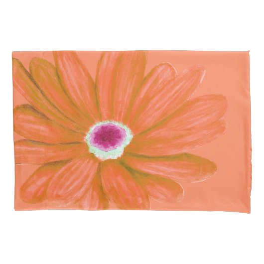 Rich Vibrant Red Flower 枕カバー (正面左)