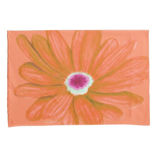 Rich Vibrant Red Flower 枕カバー (正面右)