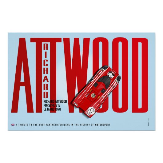 Richard Attwood P 917 Tribute ポスター (正面)