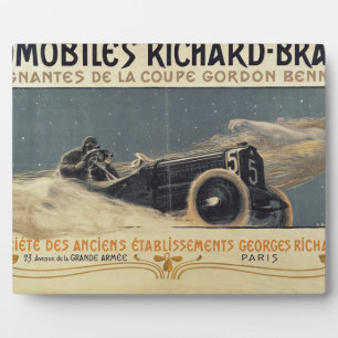 Richard-Brasierが勝利を収めた自動車のポスター フォトプラーク