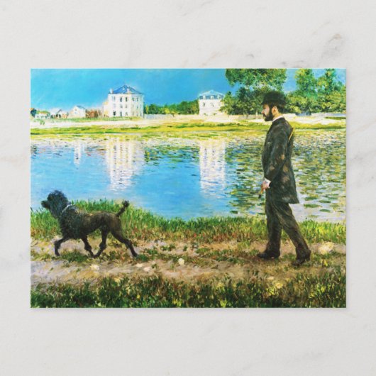 Richard Gallo and His Dog by Gustave Caillebotte ポストカード (正面)