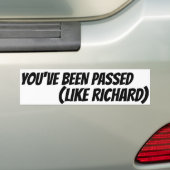 RICHARD HAS PASSED バンパーステッカー (車上)