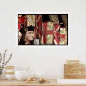 Richard III and Leicester Cathedral flags ポスター (キッチン)