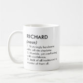 Richard name, Editable name, Custom name コーヒーマグカップ (左)