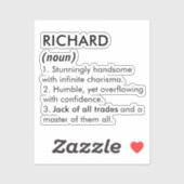 Richard name, Editable name, Custom name シール (シート)