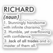 Richard name, Editable name, Custom name シール (正面)