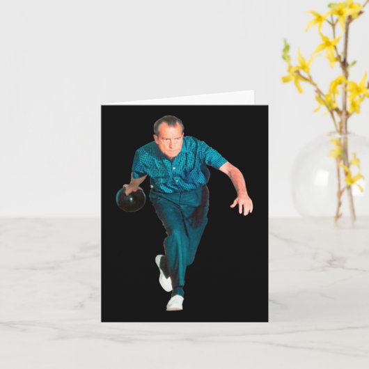 Richard Nixon Bowling  カード (黄色い花)