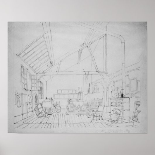 Richard Parkes Bonington's studio in Paris ポスター (正面)