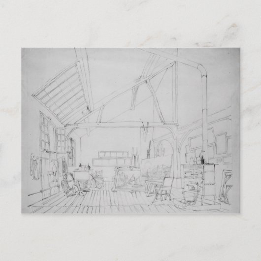 Richard Parkes Bonington's studio in Paris ポストカード (正面)