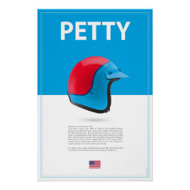Richard Petty Helmet ポスター