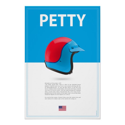 Richard Petty Helmet ポスター (正面)