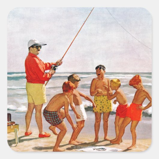 Richard SargentのBig Pole Little Fish スクエアシール (正面)