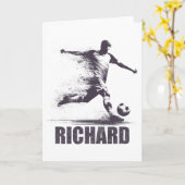 Richard Soccer Boys Personalized First Name Richar カード (黄色い花)