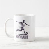 Richard Soccer Boys Personalized First Name Richar コーヒーマグカップ (左)