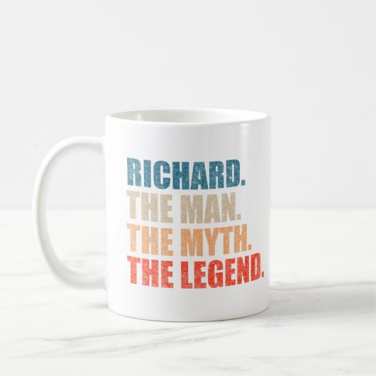 Richard The Man The Myth The Legend コーヒーマグカップ (左)