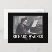 Richard Wagner、作曲家、ヴィンテージ インスパイア ポストカード (正面/裏面)