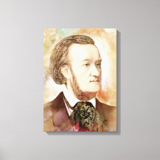 Richard Wagner on Canvas – 水彩スタイル キャンバスプリント (正面)