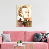 Richard Wagner on Canvas – 水彩スタイル キャンバスプリント (インサイチュ (リビング))