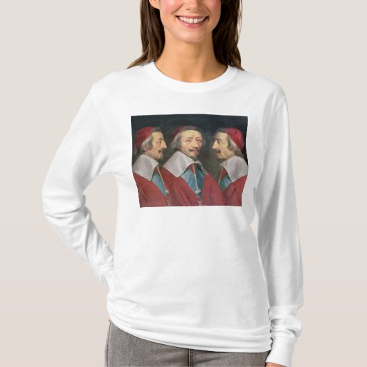Richelieu 1642年の頭部の三重のポートレート tシャツ (正面)