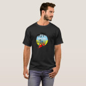 RICHHOTWAVEサンタクルーズカリフォルニアスケルトンスケートボ Tシャツ (正面フル)