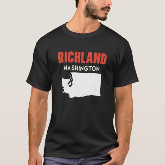 Richland Washington USA State America Travel Washi Tシャツ (正面)